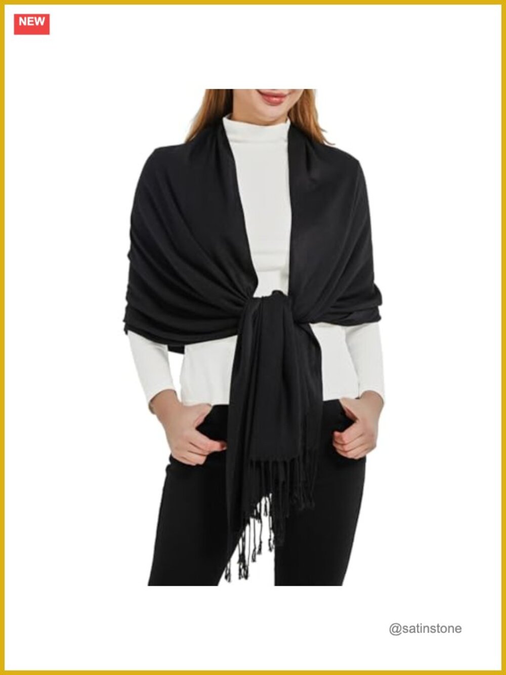 Soft Silky Pashmina Shawl Wrap Solid Scarf for Wedding Evening Dresses